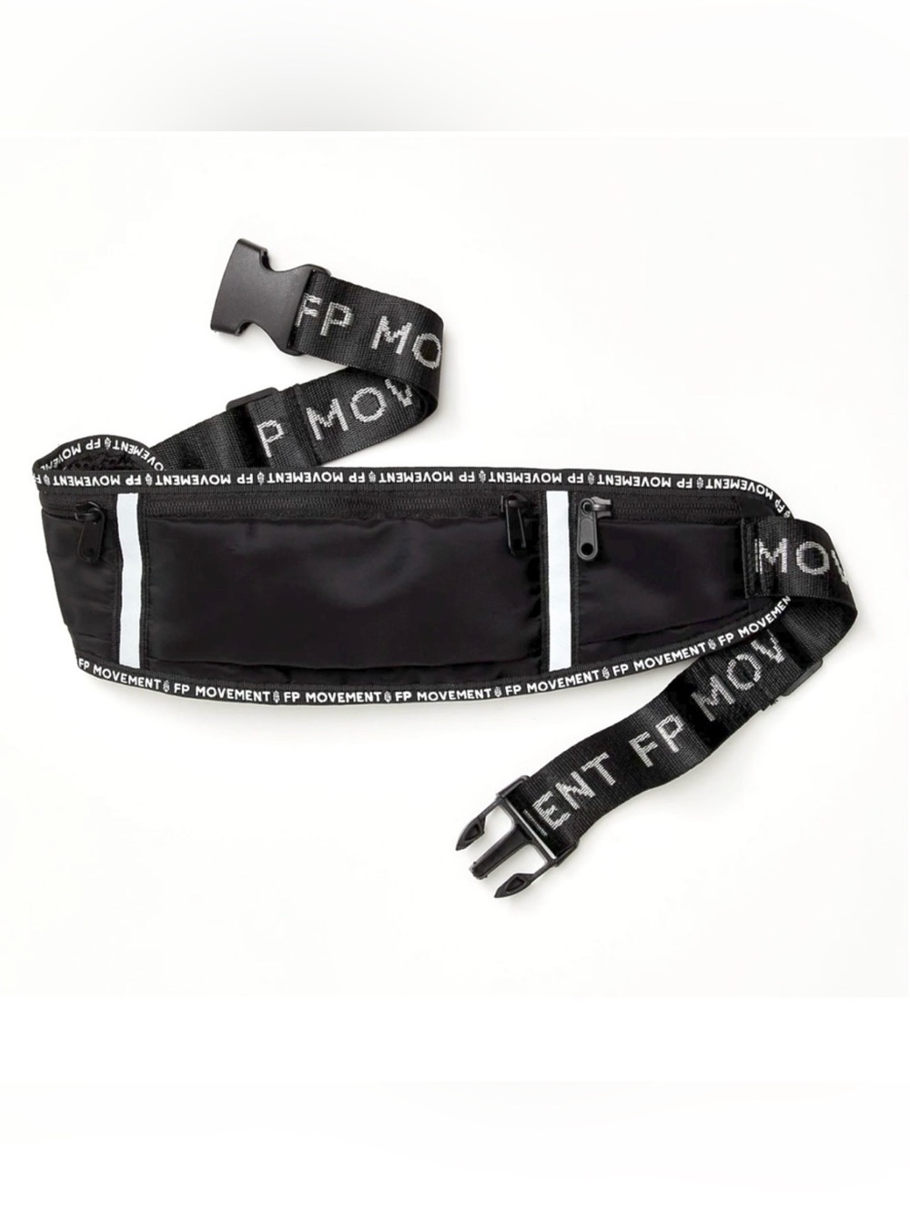 NEW FREE PEOPLE FP MOVEMENT BLACK 3 POCKET RUNNER BELT BAG
